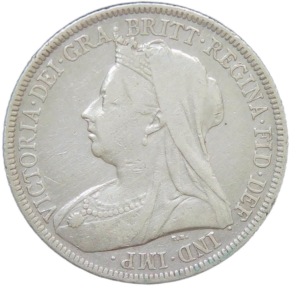 Великобритания 1 шиллинг (shilling) 1900 (VF-XF)