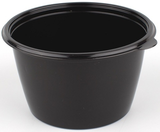 Контейнер ССПК-144-500мл черный с крышкой /5шт (d-144,h-59мм)