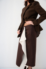 Юбка из шерсти с воланом GLORY