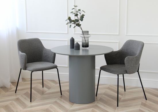Стол обеденный Type D 90 см основание D 39 см (серый)