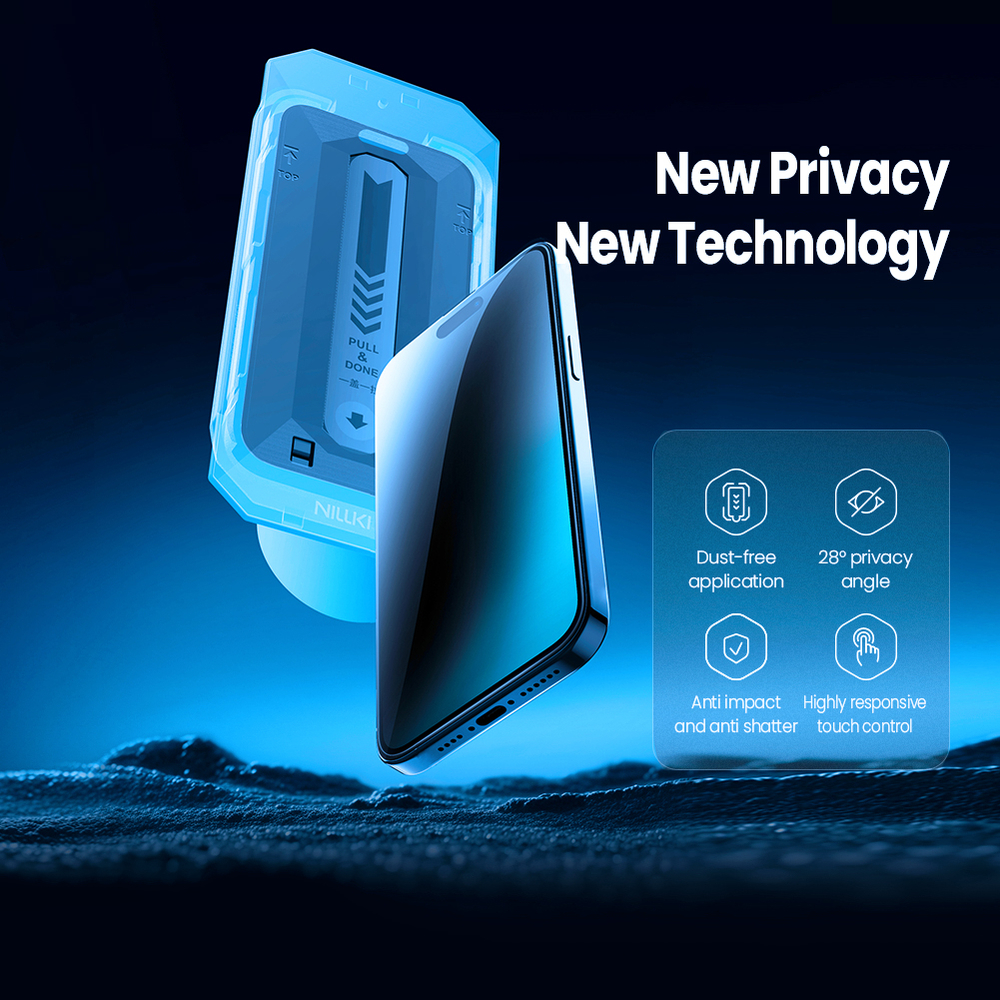 Стекло Антишпион от Nillkin для iPhone 17 Pro, серия Guardian Privacy Tempered Glass Screen Proetector