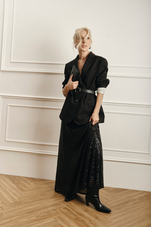 Юбка с пайетками