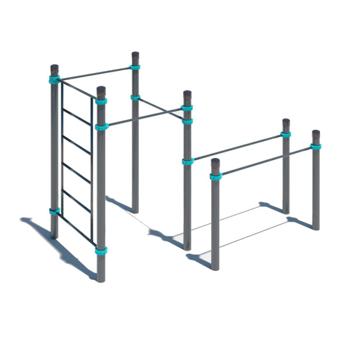 Воркаут-комплекс: 3 турника, шведская стенка и брусья - Тикси