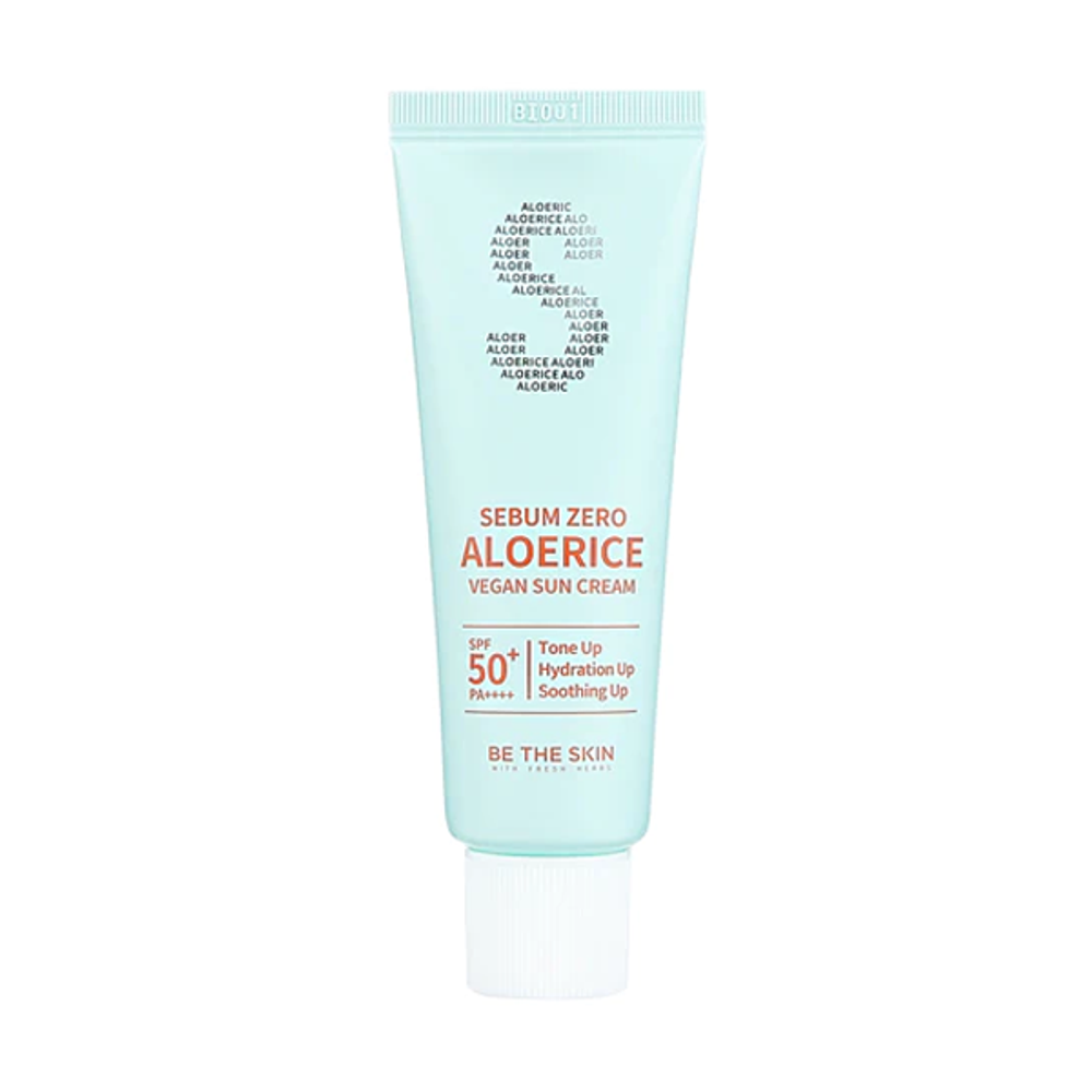 Крем для лица солнцезащитный BE THE SKIN Sebum Zero Aloerice Vegan Sun Cream SPF50+ PA++++ 50 мл