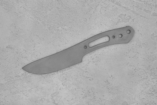 Заготовка для ножа, сталь M390 2,6мм. Модель "Rook" с клинком 95мм, ТО 62-63HRC