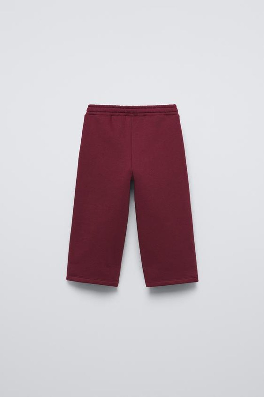 ZARA БРЮКИ С ШИРОКИМИ ШТАНИНАМИ И РЕЛЬЕФНЫМ УЗОРОМ, ЦВЕТ БУРГУНДСКОГО ВИНА