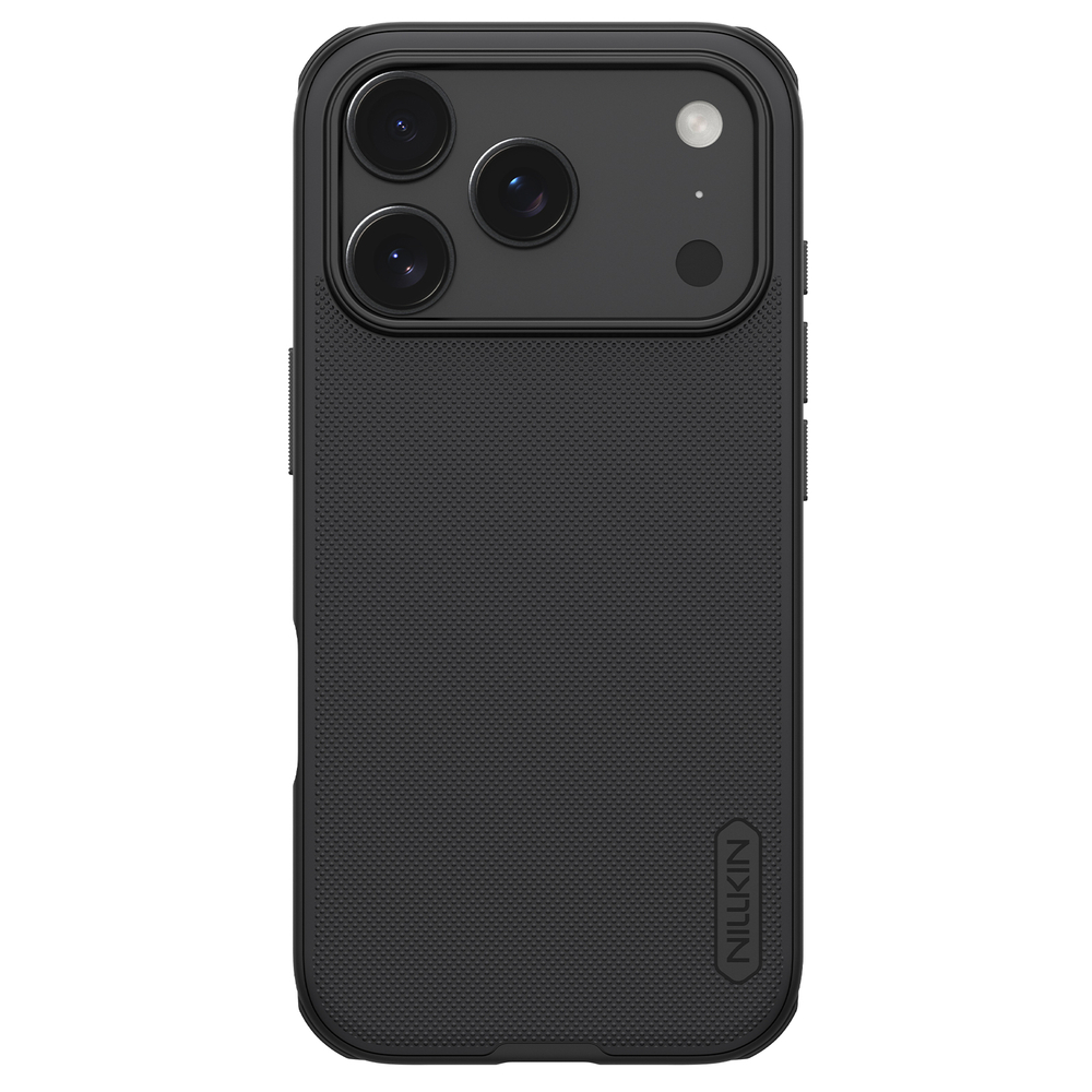 Противоударный чехол черного цвета от Nillkin для смартфона iPhone 17 Pro Max, серия Super Frosted Shield Pro