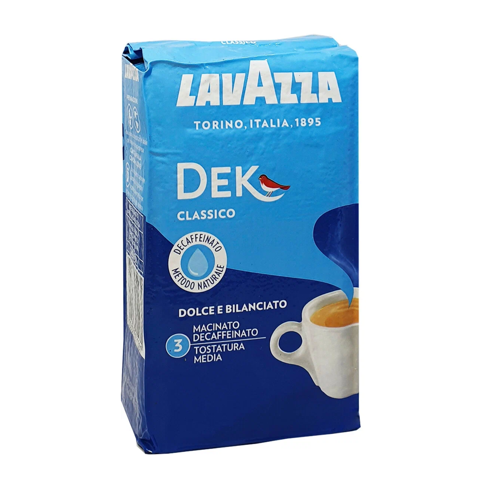 Кофе молотый без кофеина Lavazza Dek Decaffeinato Classico, 250 г