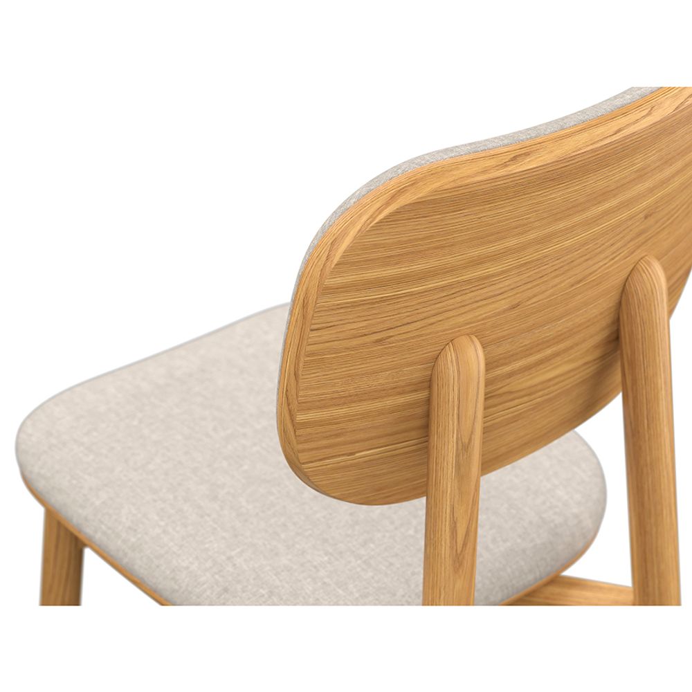 Стул с обивкой Saga, рогожка, бежевый