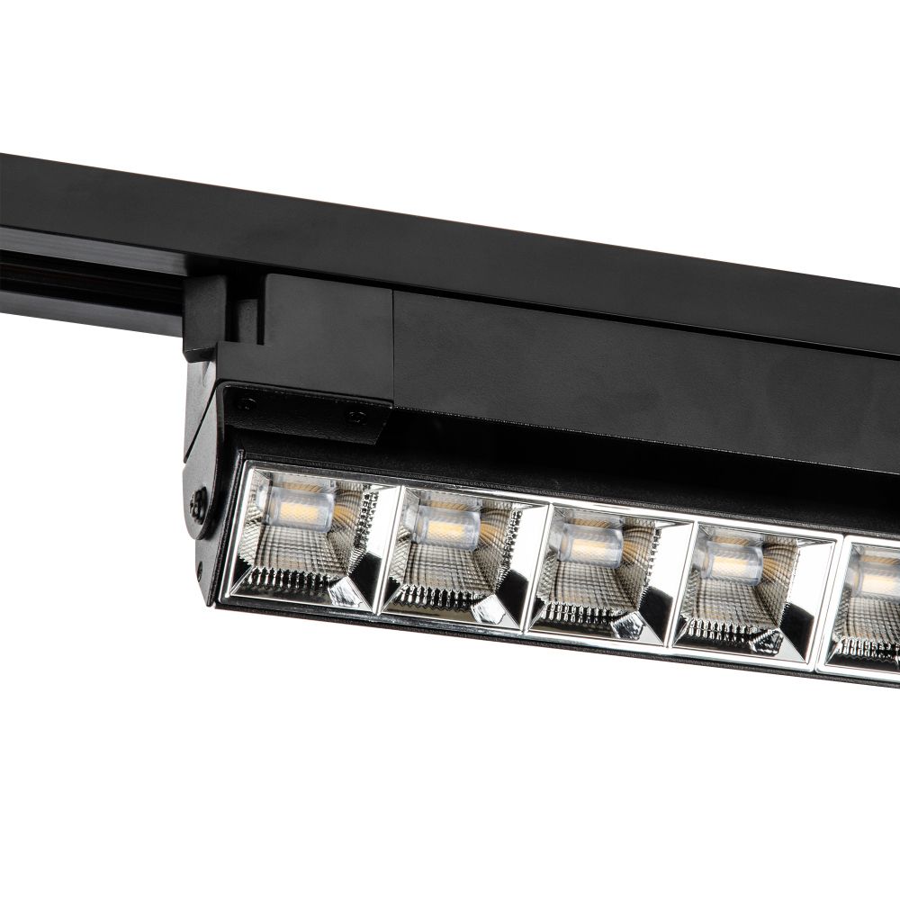ULB-Q283 20W-4000K BLACK Светильник-прожектор светодиодный трековый. Линейный. 1600 Лм. Белый свет 4000К. Корпус черный. ТМ Volpe