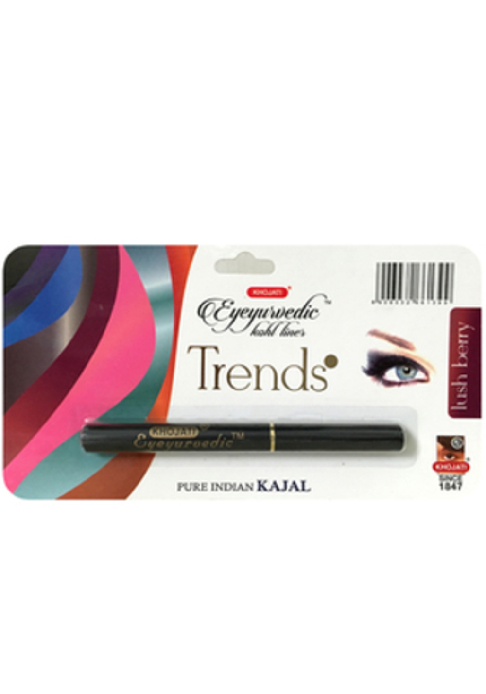 Карандаш для глаз Khojati Trends Lush Berry с маслом Гхи, цвет темно-вишневый перламутровый, 0,25 гр.