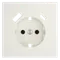 Накладка для розетки с заземлением и защитными шторками, с USB A+C, S70 (хлопок) vls001013