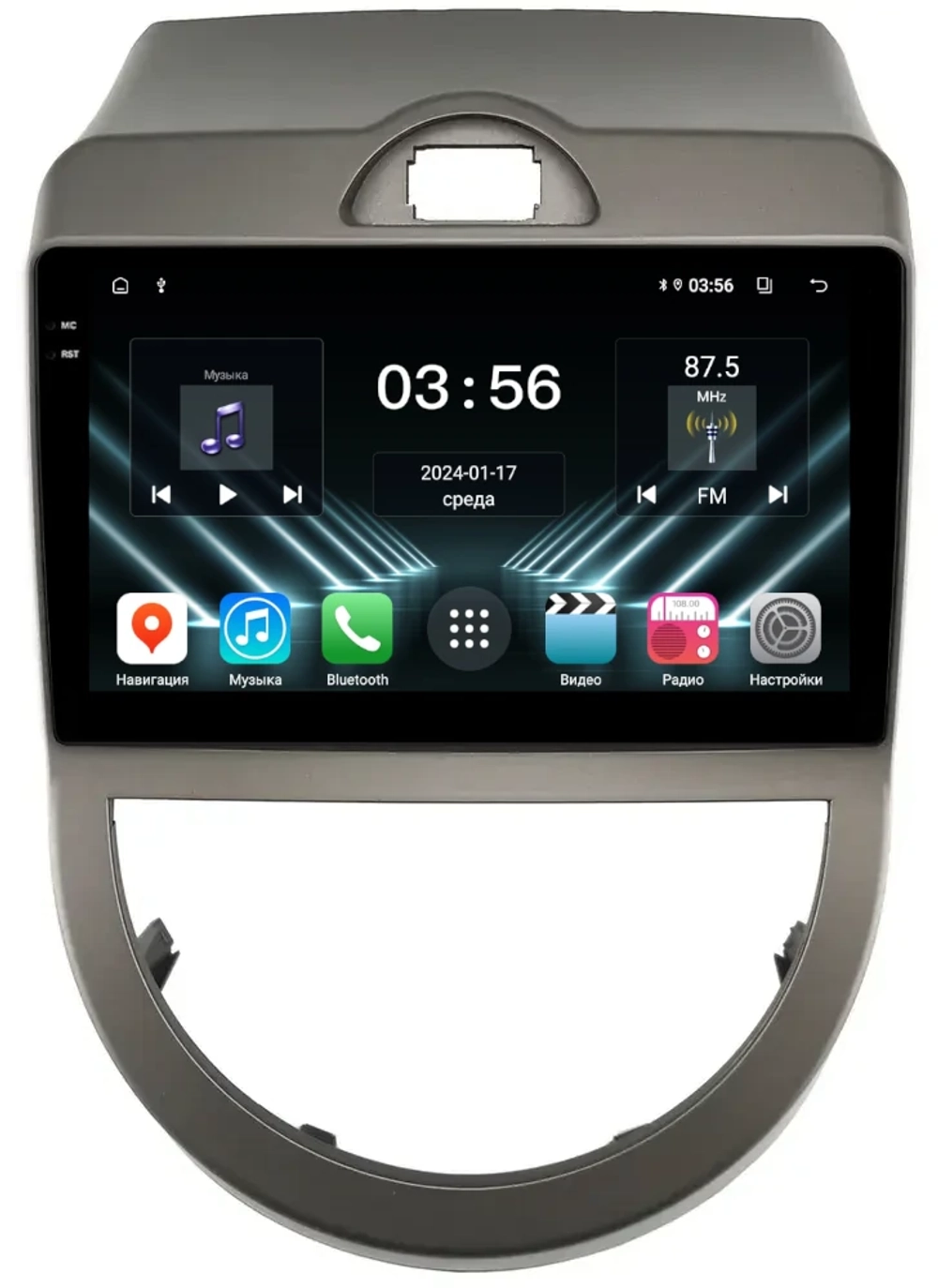 Магнитола для KIA Soul 1 2008-2011 - FarCar DX3061M монитор 9.5" IPS на Android 13, 4+64Гб, CarPlay