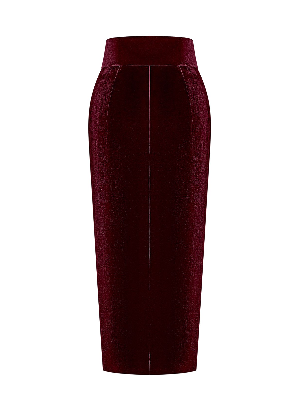 Юбка миди драпированная из бархата с ремнем