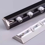 Алюминиевый карниз для штор, потолочный, однорядный / двухрядный