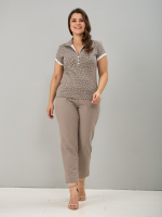 Блузка БЛ-115/кофе-экрюгорошек