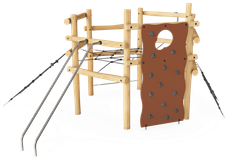 Комбинация с альпинистской стенкой и сеткой