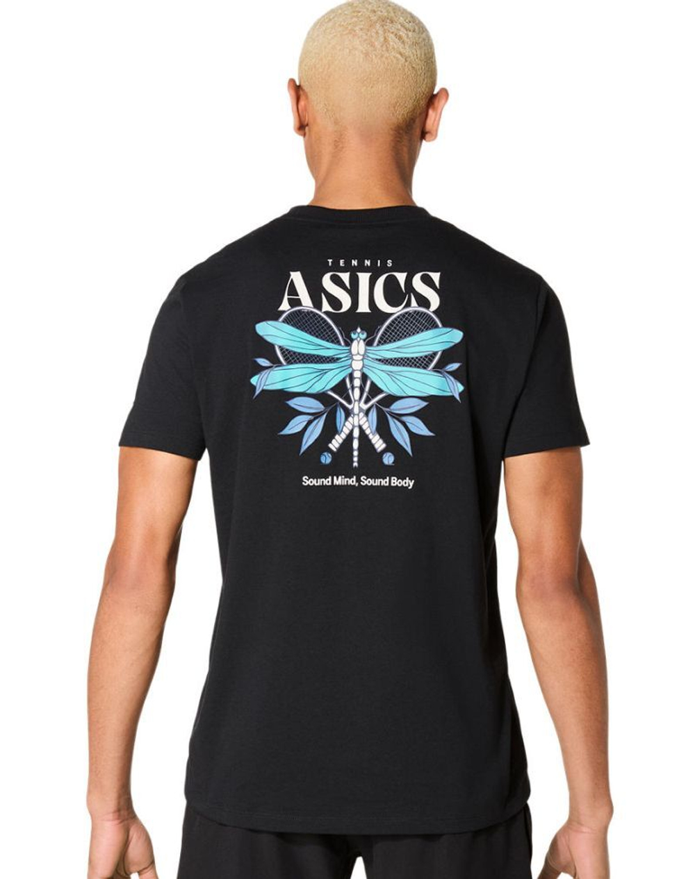 Мужская теннисная футболка Asics Game Seasonal Graphic - performance black