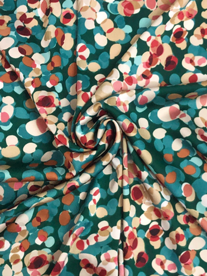 Плательная принт, пятна беж/теракот/бирюза Bavaria BST3402