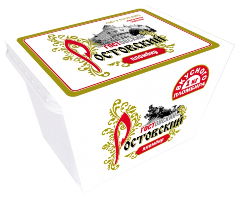 Пломбир ванильный Ростовский (Лоток 1кг)