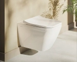Унитаз Vitra INTEGRA SQUARE 9856B003-7206 безободковый с инсталляцией, с крышкой микролифт, кнопка хром матовый