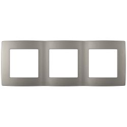 Рамка для розеток и выключателей ЭРА Серия 12 12-5003-16 на 3 поста, титан