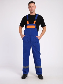 Комбинезон рабочий голубой Великан на лямках