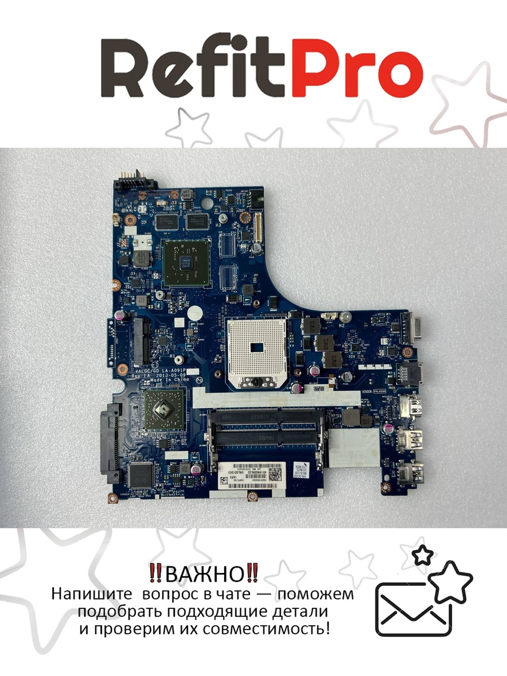 Материнская плата для ноутбука Lenovo G505s VALGC/GD LA-A091P W8P DIS 2G (90003263), оригинал