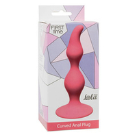 Розовая анальная пробка 12,5см Lola Games First Time Curved Anal Plug Pink 4105-01Lola