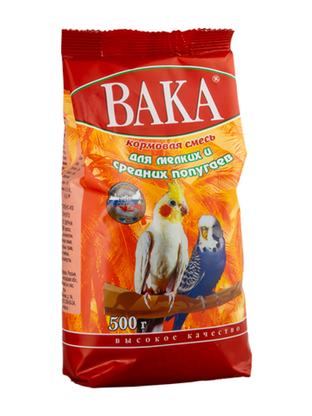 ВАКА "ВК" для мелких и средних попугаев 500 г