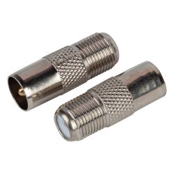 Переходник ЭРА SIMPLE гнездо F-штекер TV упаковка 1 шт