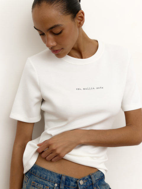 Футболка с принтом "ешь, mollis, люби"