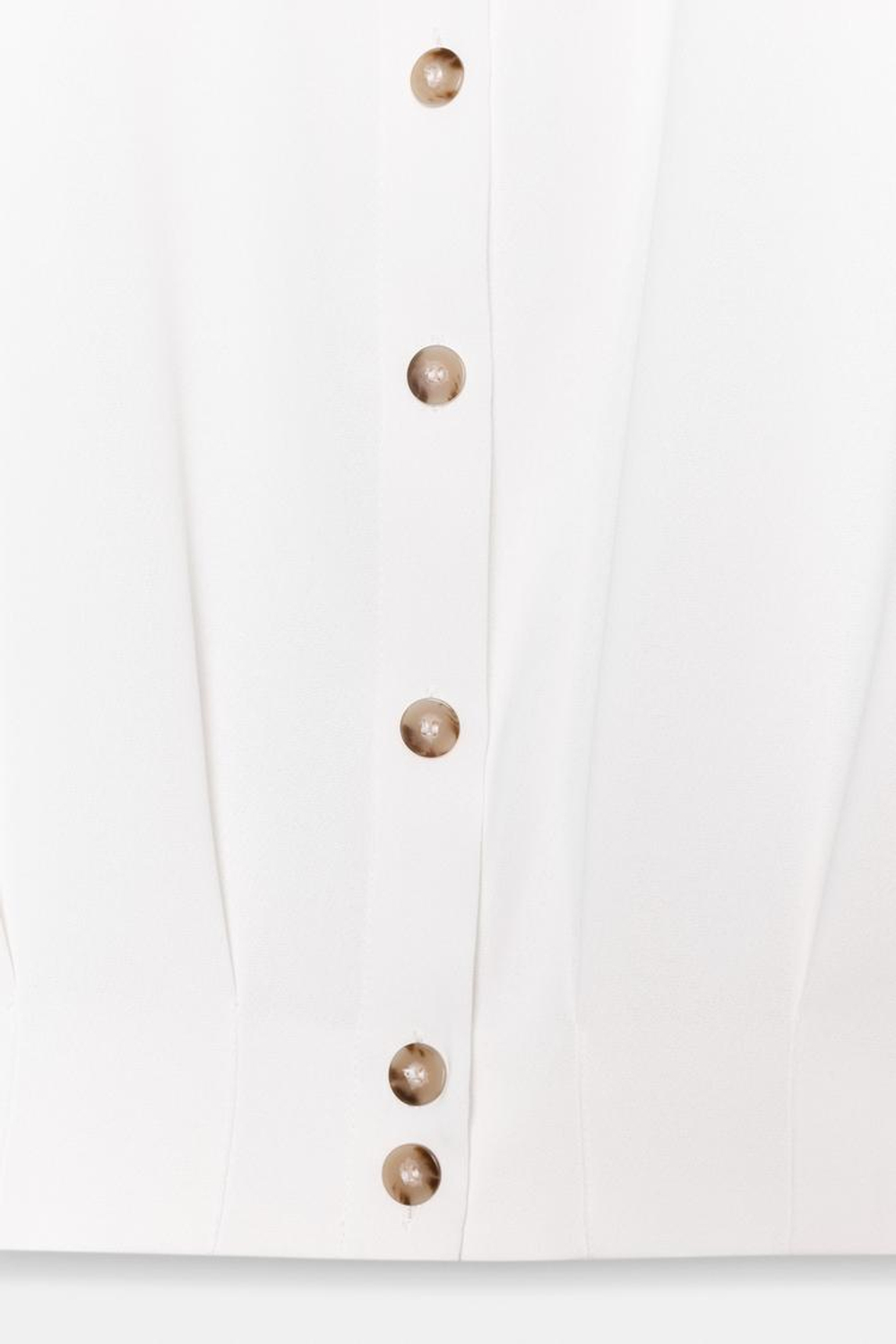 ZARA РУБАШКА C ХЛЯСТИКАМИ НА ПЛЕЧАХ, ЖЕЛТОВАТО-БЕЛЫЙ