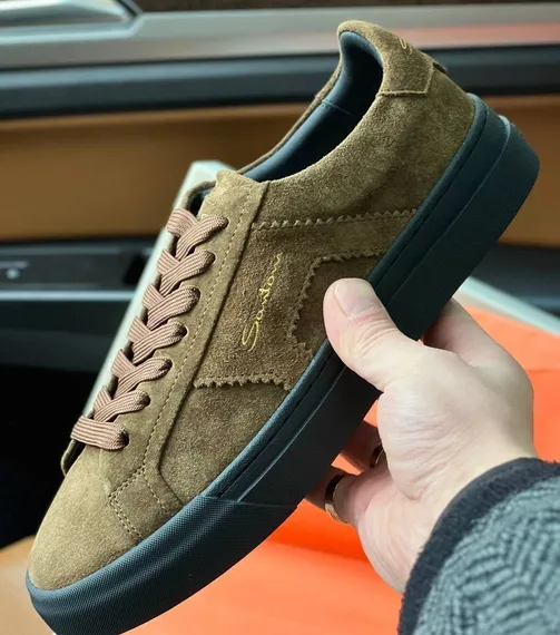 Кеды Santoni, замшевые