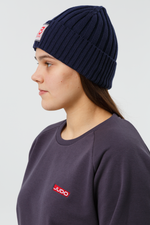 Шапка синяя JUDO BURO/ ДЗЮДО БЮРО с нашивкой JB