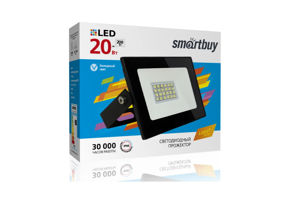 Прожектор светодиодный 20Вт Smartbuy SBL-FLLigt-20-65K