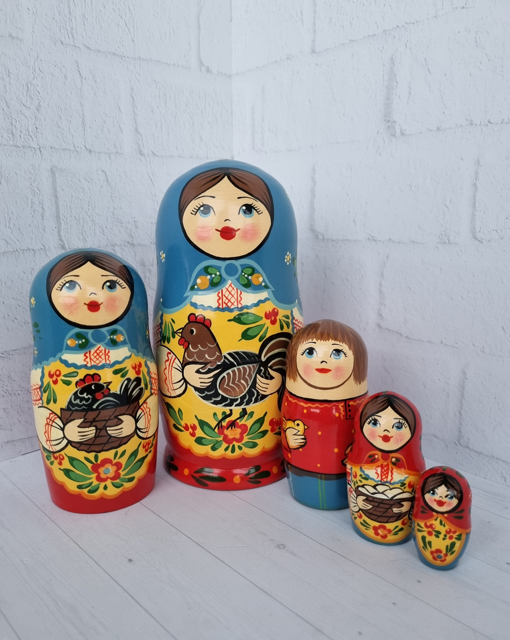Матрешка "с курочкой" традиция 5мест