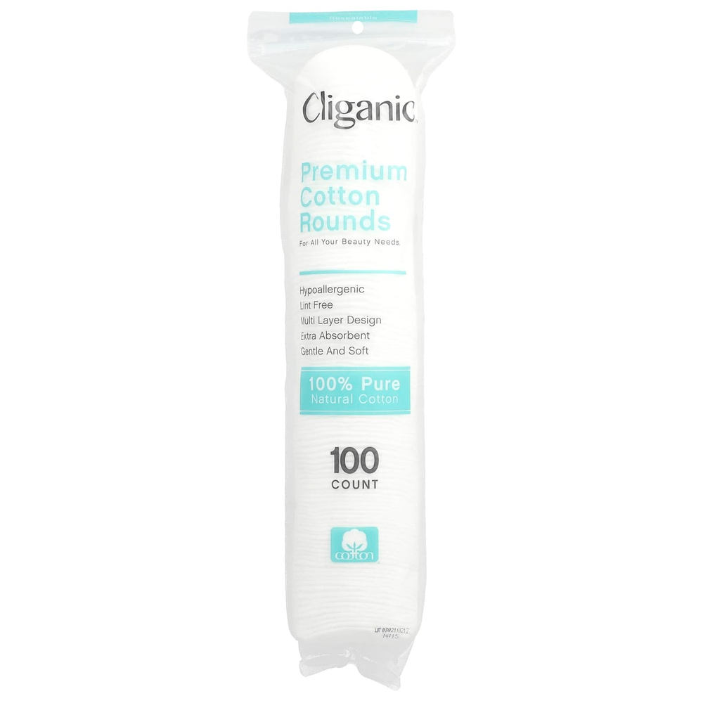 Cliganic, Хлопковые шарики премиального качества, 100 шт.