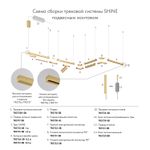 TR5723-SB Электрический коннектор для трека SHINE BASE 90° потолок-потолок, сатинированная латунь, алюминий