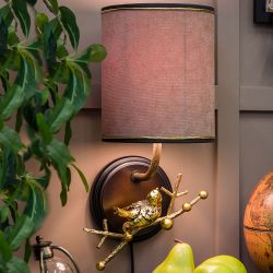 Бра настенный светильник Терра Каштан правое Амбер с абажуром Терра Кофе 2