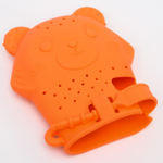 6537258 Прорезыватель рукавичка «Мишка», силиконовый, цвет оранжевый