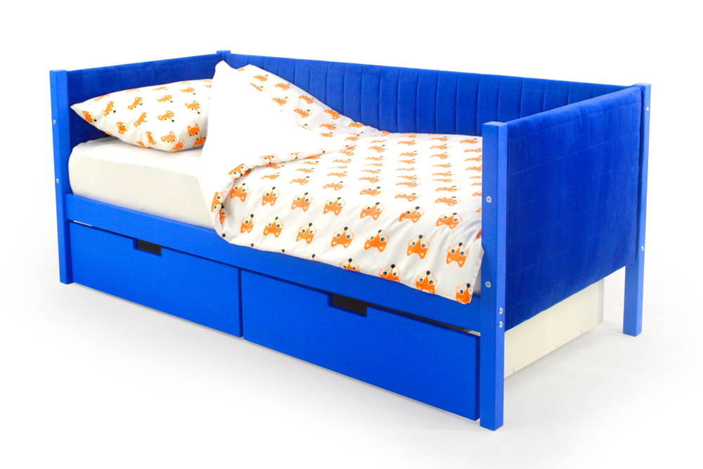 Детская кровать-тахта мягкая Бельмарко Svogen синий