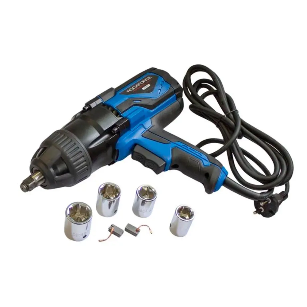 Гайковерт ударный электрический 1/2''(220-240V, 1010W, 500Нм) с комплектом головок (17, 19, 21, 22мм) RockForce##Rock FORCE RF-03071( RF-F-03071)