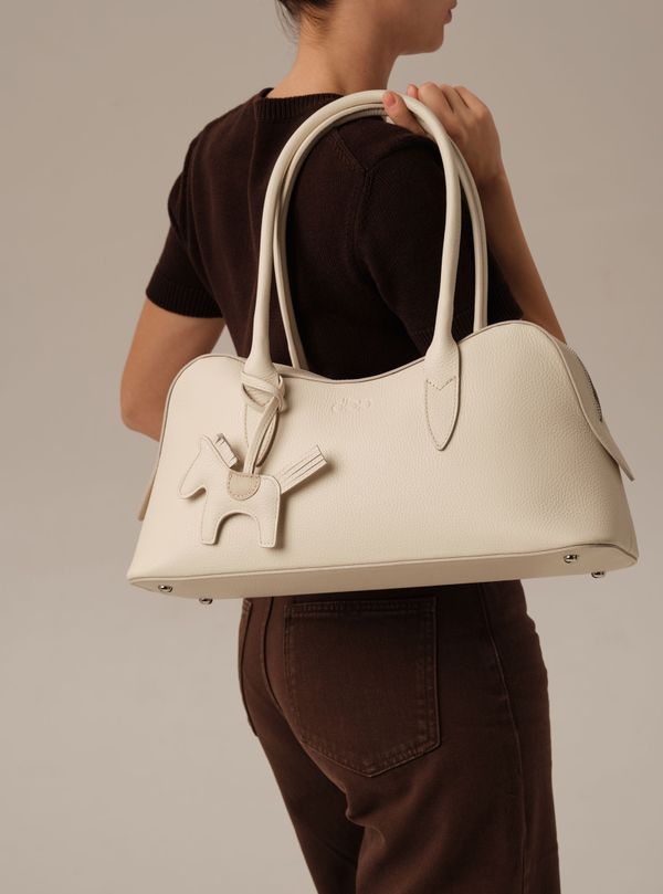 Кожаная сумка Jockey DBR 31168 ванильное молоко