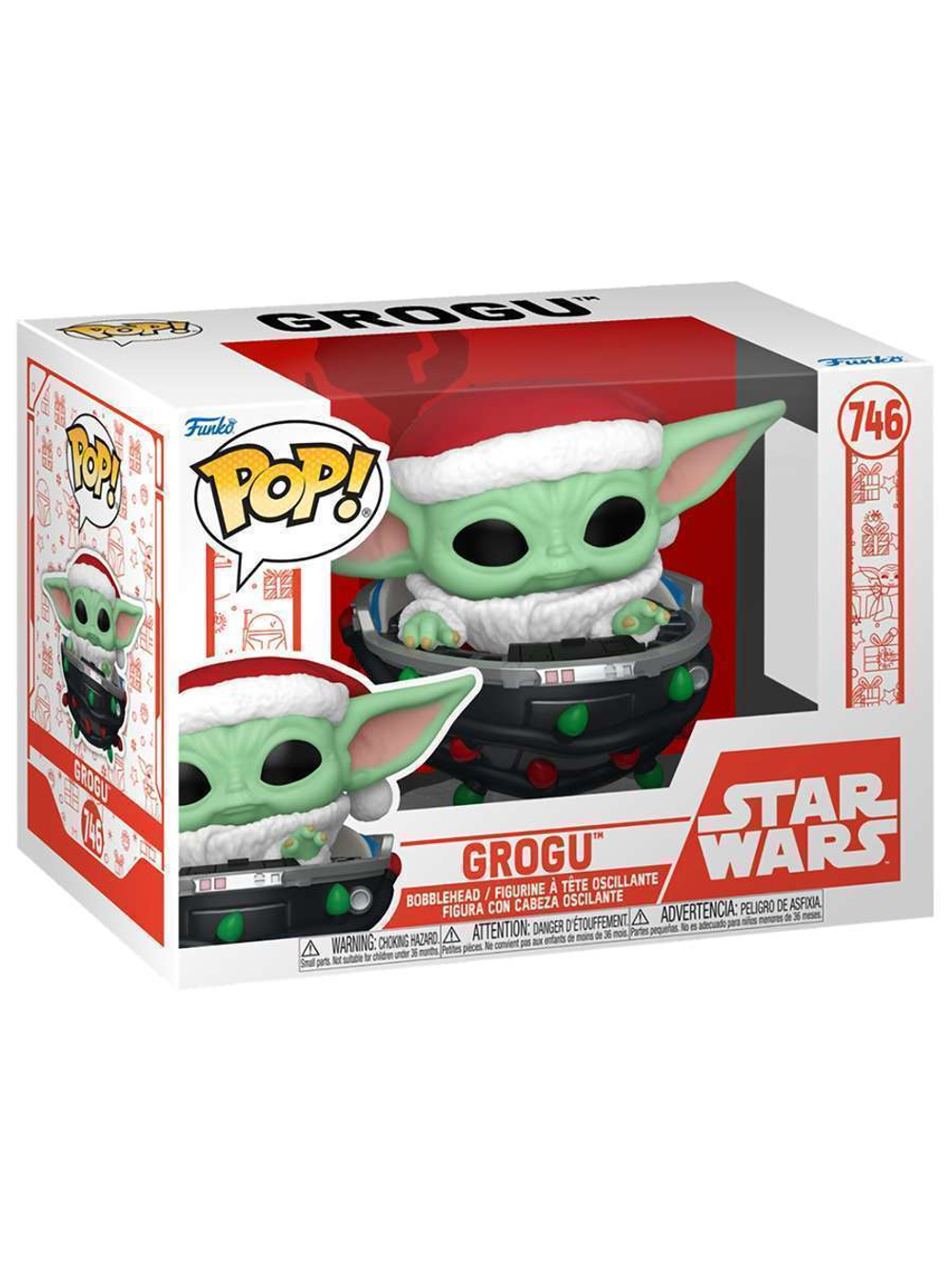 Фигурка Funko POP! Bobble Star Wars Holiday Grogu Pram (746) 80010