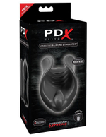 Чёрный мастурбатор Vibrating Silicone Stimulator с вибрацией