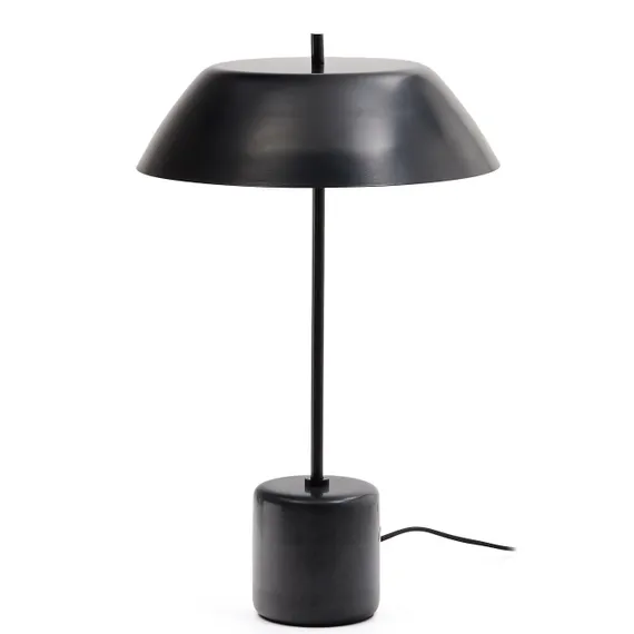 Настольная лампа Sayra из черного мрамора и металла