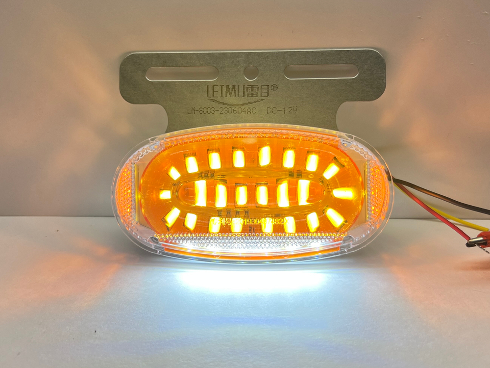 12V / Боковые Светодиодные габаритные фонари, 12 вольт, оранжевый, ОптиЛюм, LEIMU (за 1 шт.) -