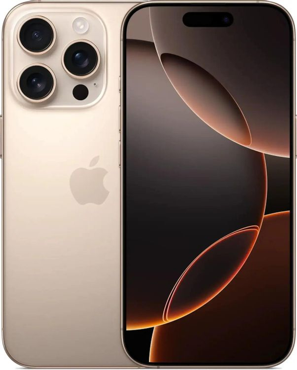 6.3" Смартфон Apple iPhone 16 Pro 128Gb,  A3293,  NFC,  OLED,  120Гц,  бежевый титан
