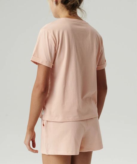 Женская пижама Atlantic NLP-487 ,с коротким рукавом и шортами, хлопок, персиковый